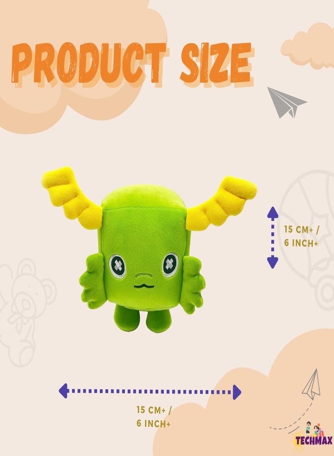 TechMax Solution لعبة TechMax Solution القطيفة الخضراء المربعة اللطيفة الناعمة - Image 2